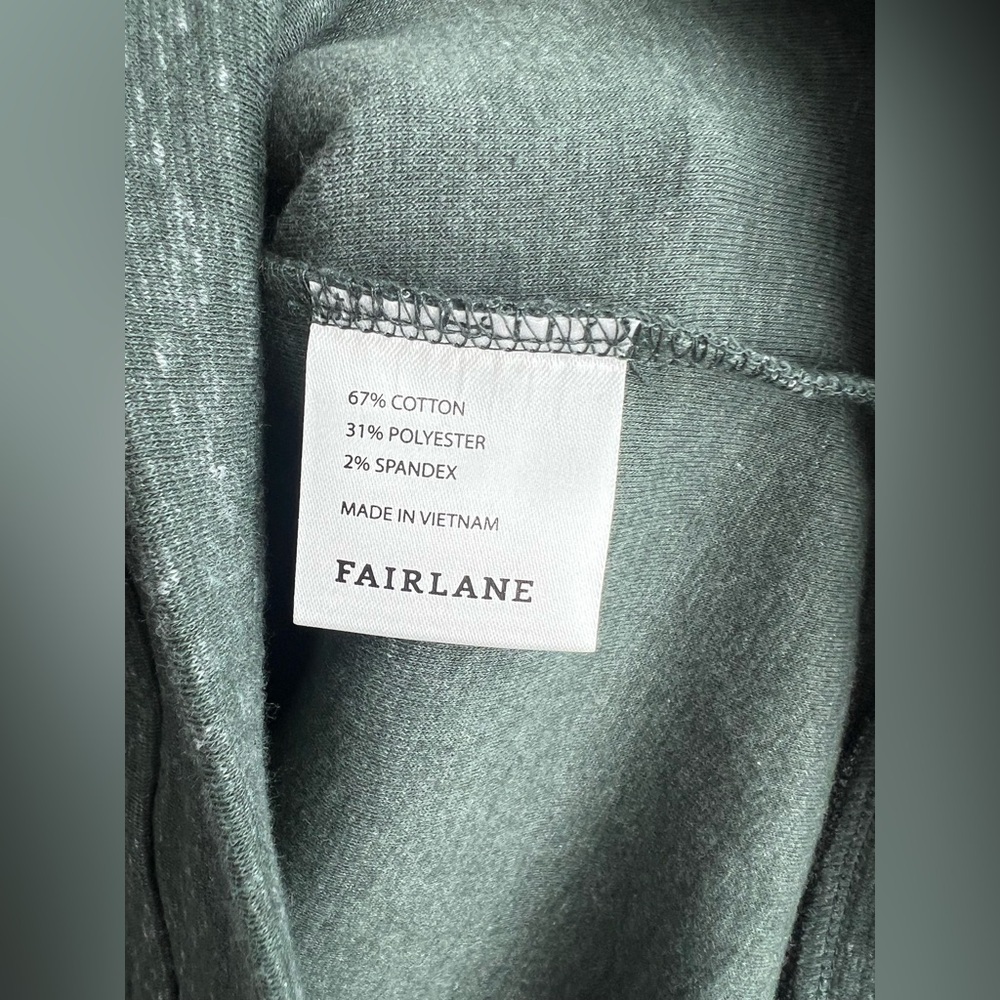 Fairlane Mens Quarter Dark Green Zip Pullover L - Picture 5 of 5